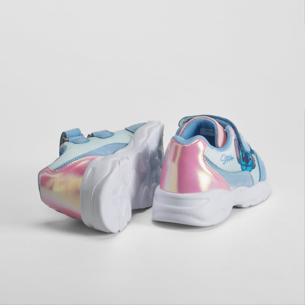 Deportiva azul infantil con velcro STITCH