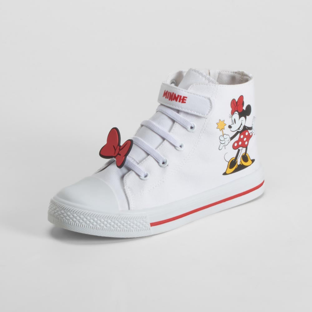 Zapatilla lona alta blanca MINNIE