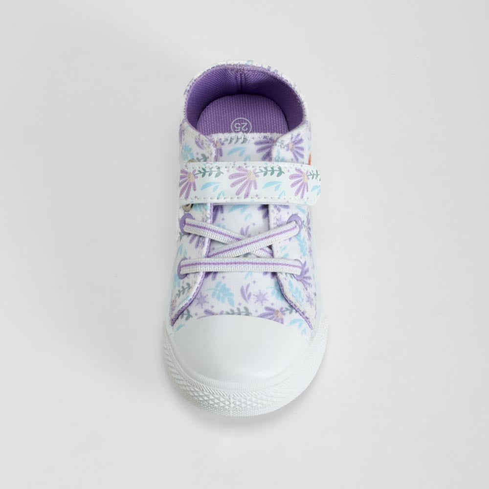 Zapatilla lona morada con luces FROZEN