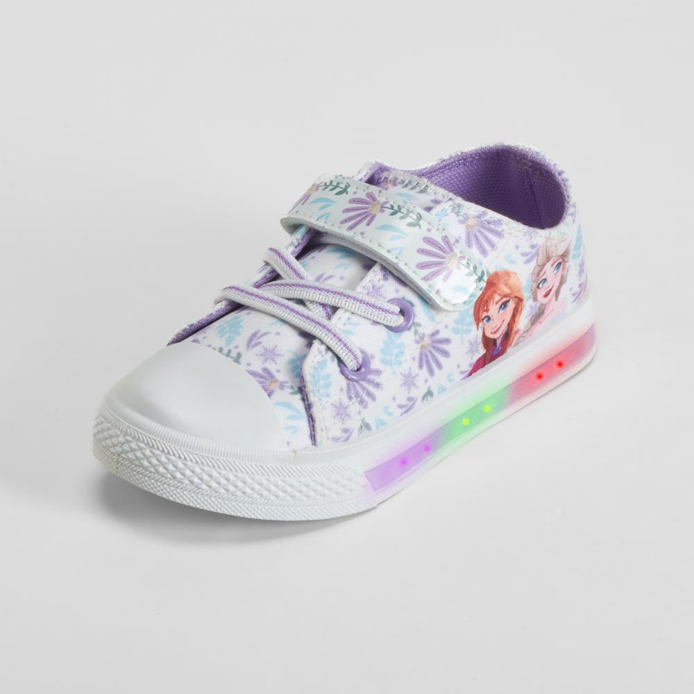 Zapatilla lona morada con luces FROZEN