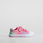 Zapatilla lona velcro y cordones rosa BEPPI