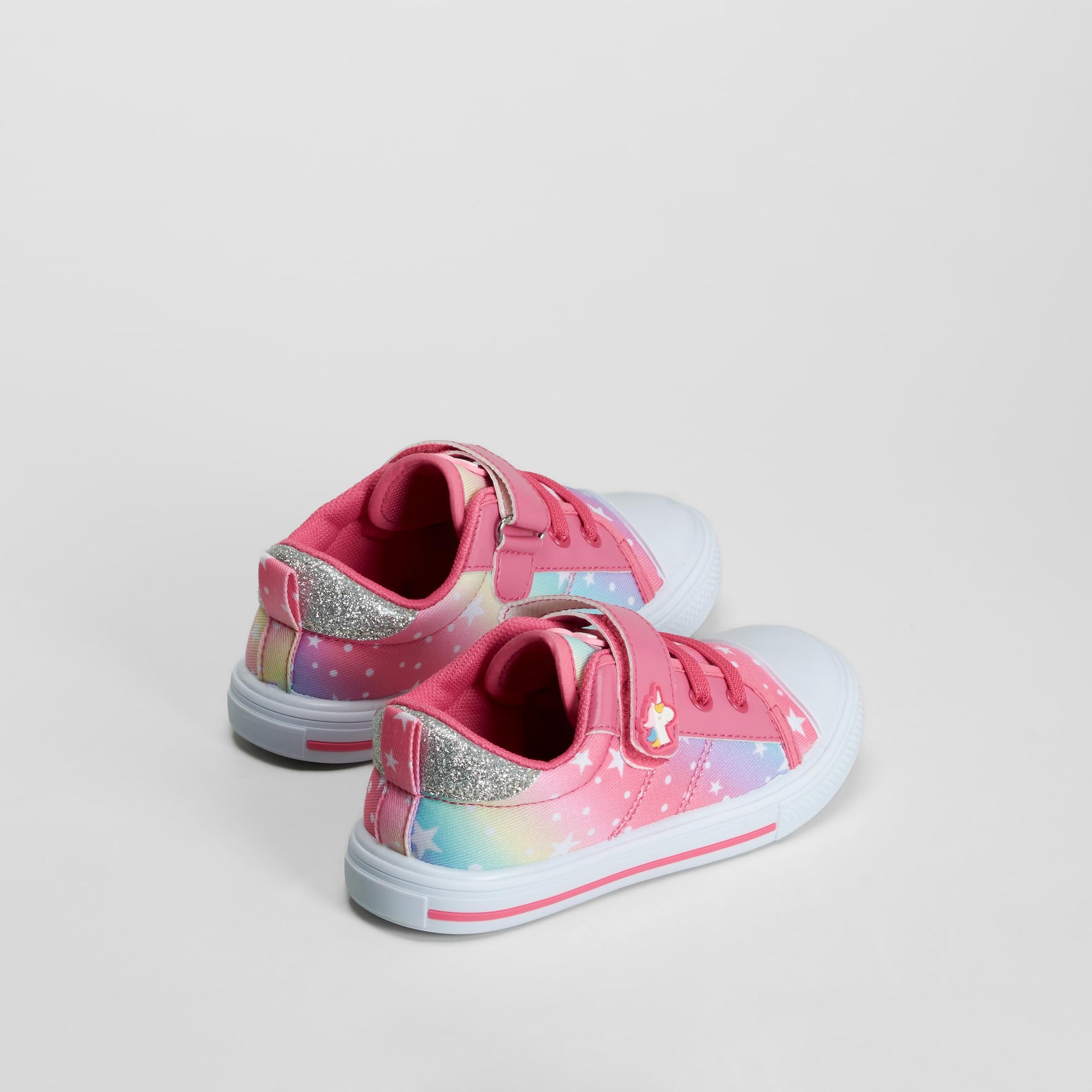 Zapatilla lona velcro y cordones rosa BEPPI