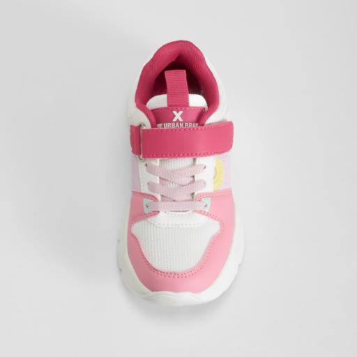 Zapatilla deportiva rosa cierre velcro XTI