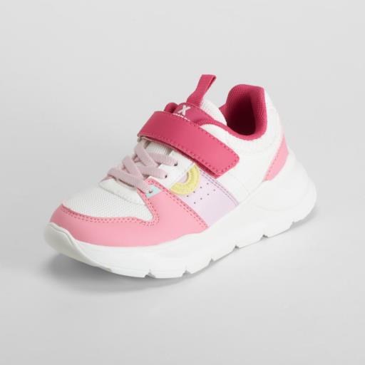 Zapatilla deportiva rosa cierre velcro XTI