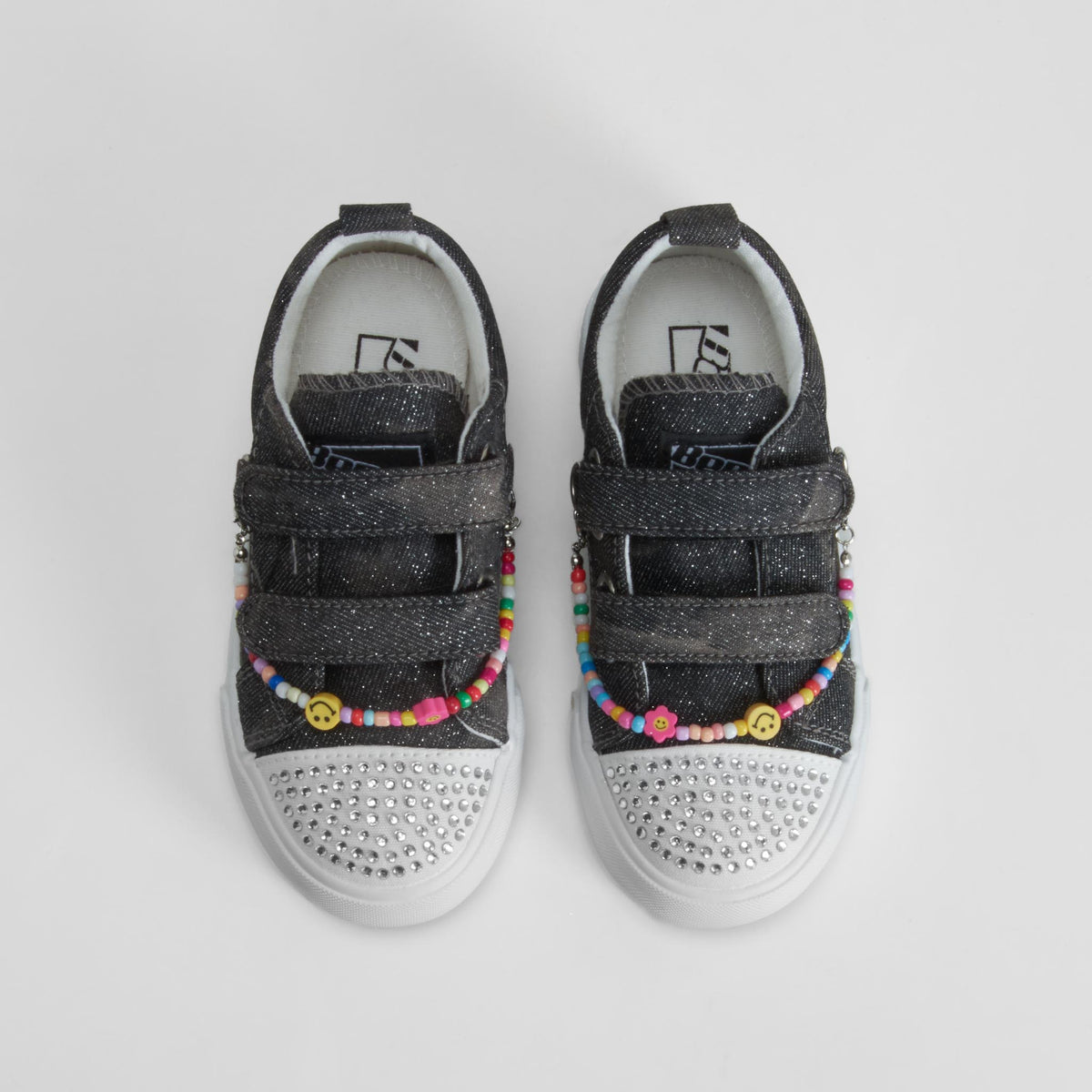 Zapatilla de lona velcro pulsera negra BEPPI