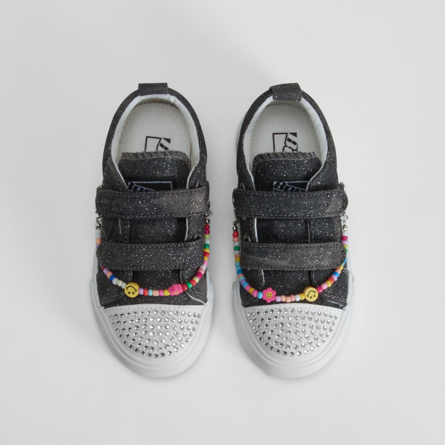 Zapatilla de lona velcro pulsera negra BEPPI