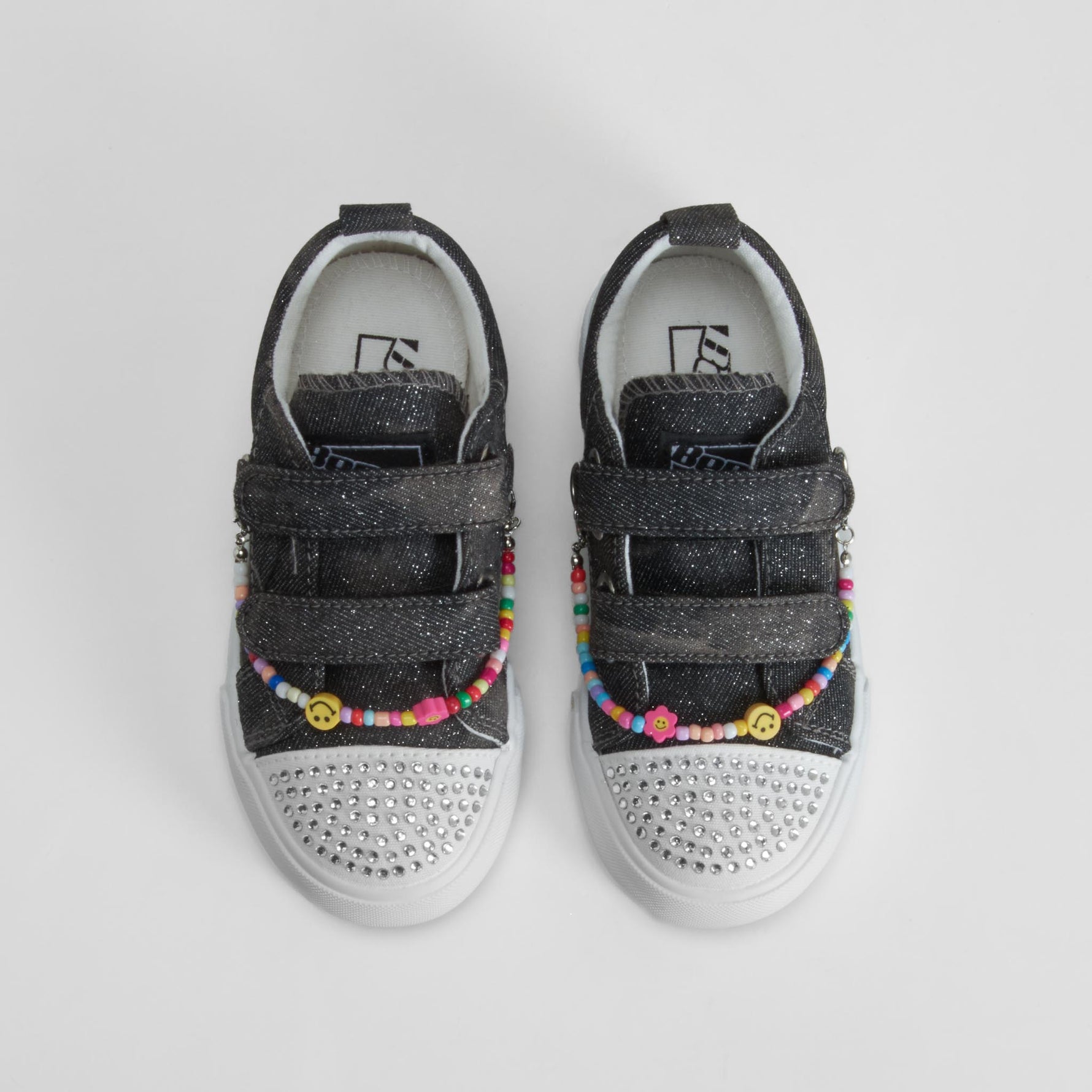 Zapatilla de lona velcro pulsera negra BEPPI