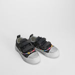 Zapatilla de lona velcro pulsera negra BEPPI