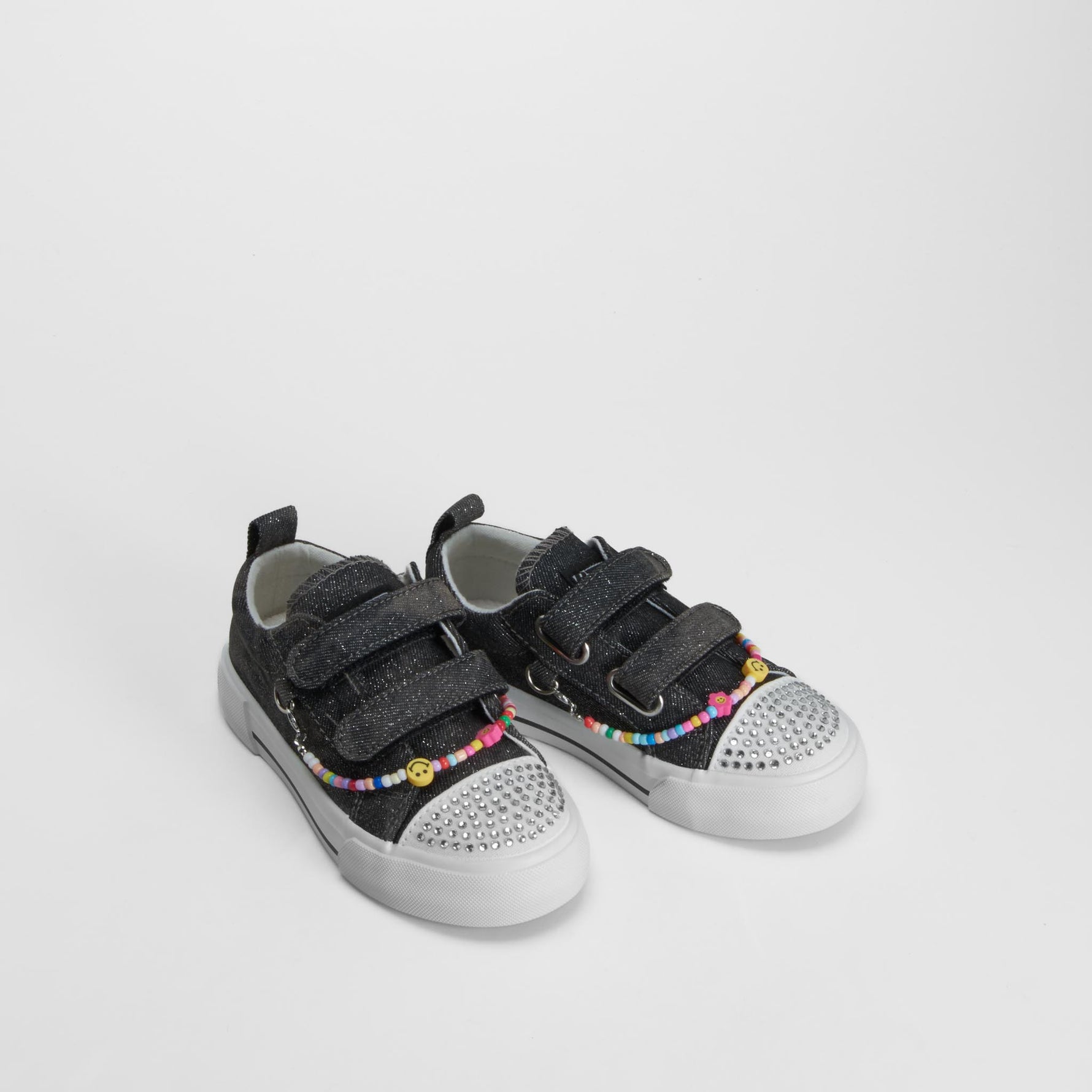 Zapatilla de lona velcro pulsera negra BEPPI