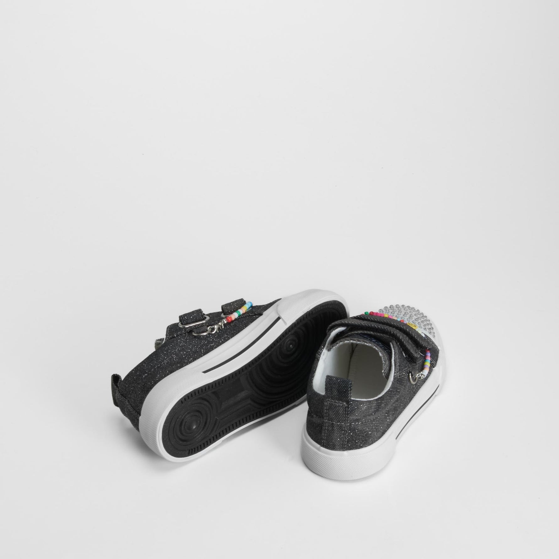 Zapatilla de lona velcro pulsera negra BEPPI