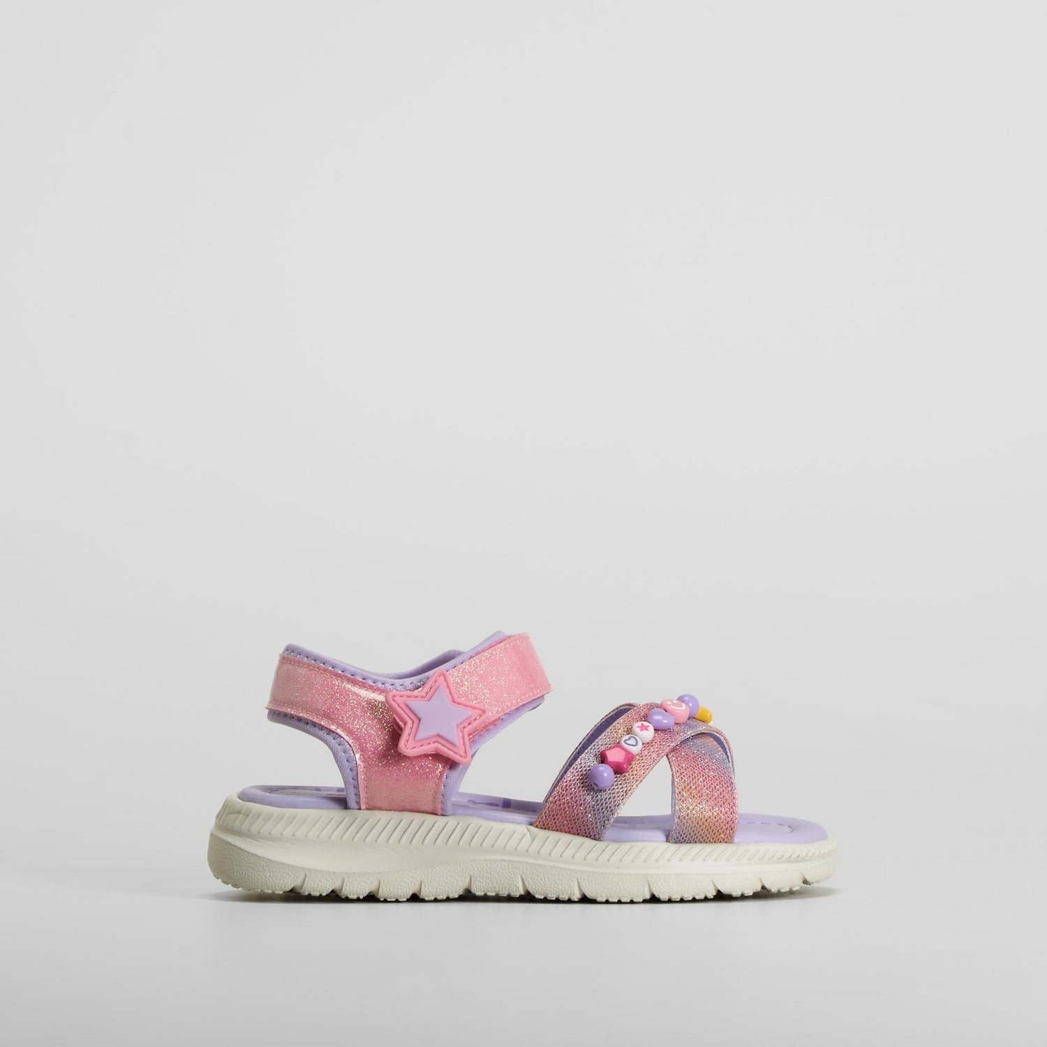Sandalia plana abalorios multicolor BEPPI