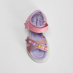 Sandalia plana abalorios multicolor BEPPI