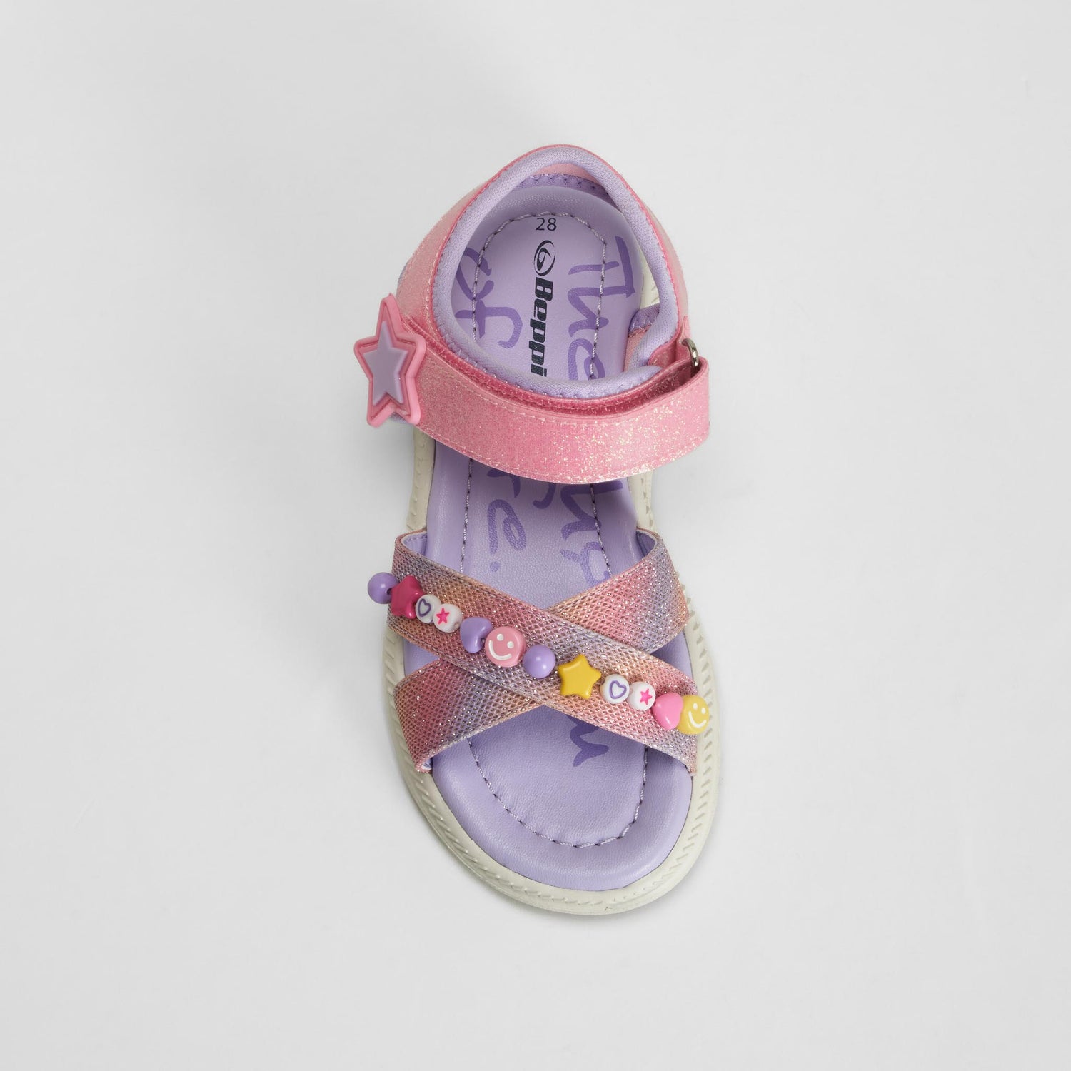 Sandalia plana abalorios multicolor BEPPI