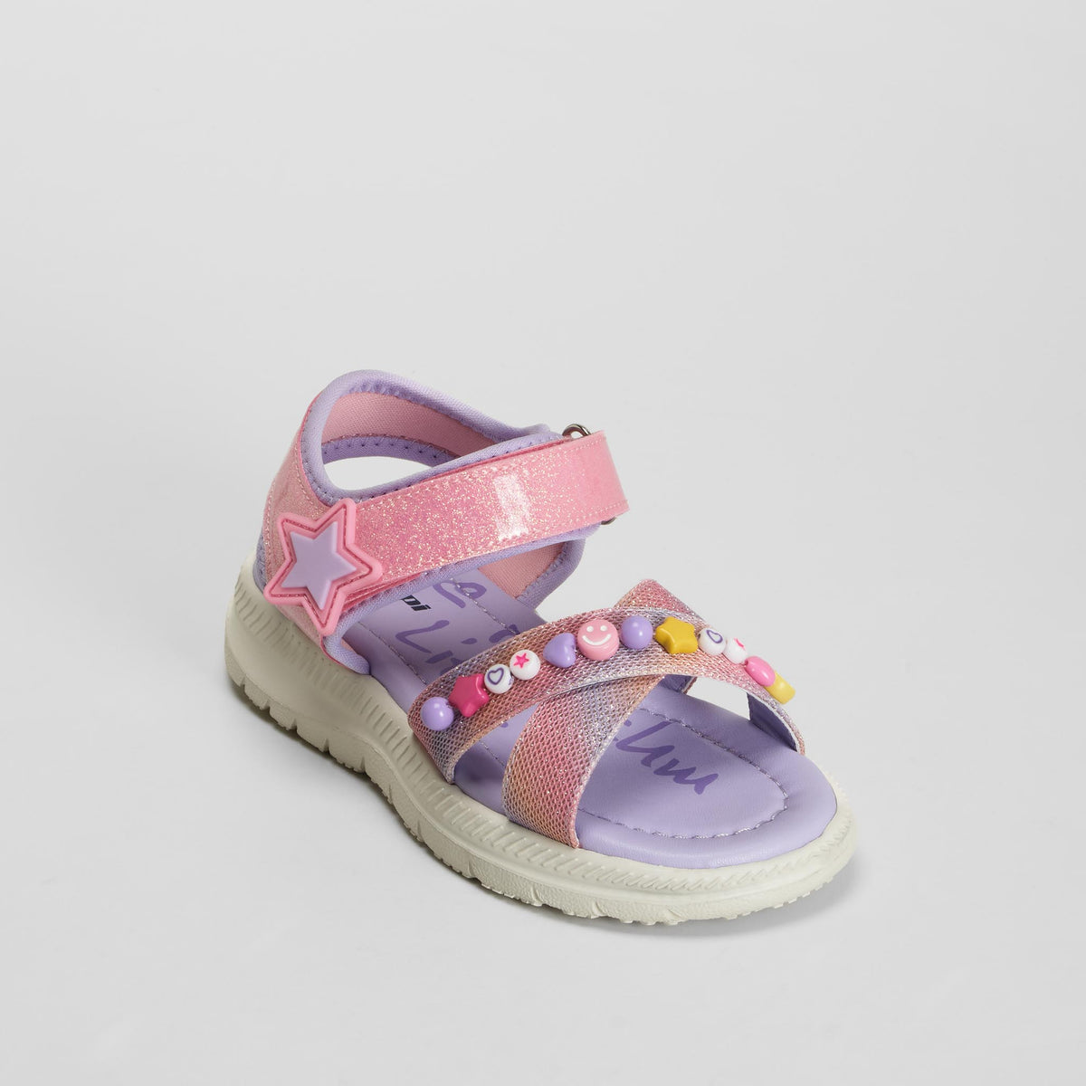 Sandalia plana abalorios multicolor BEPPI