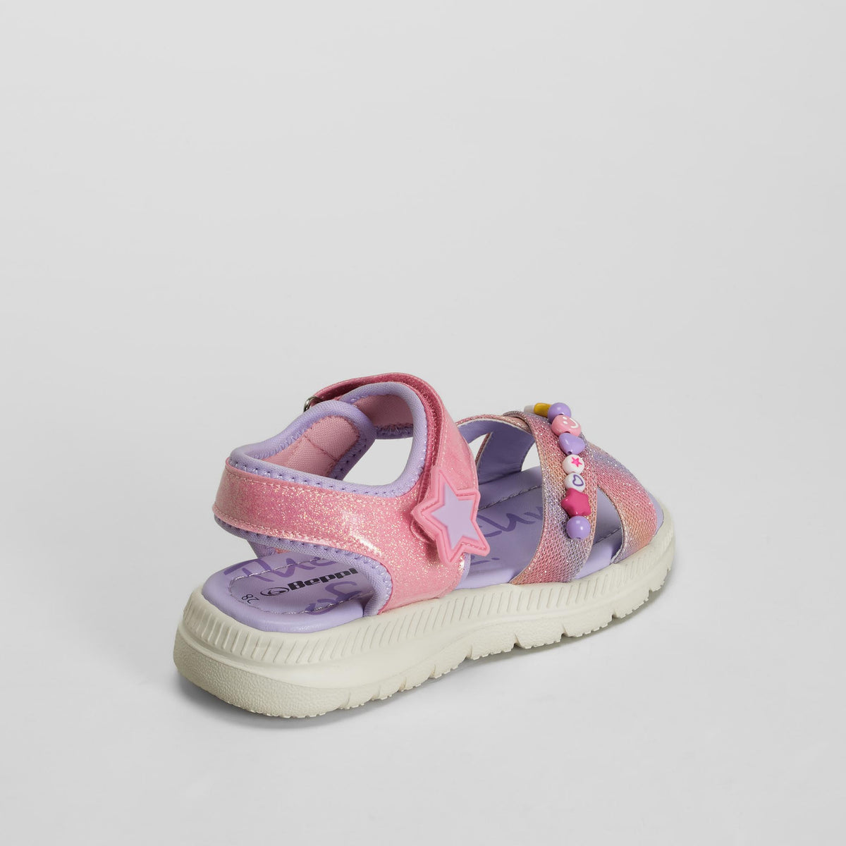 Sandalia plana abalorios multicolor BEPPI