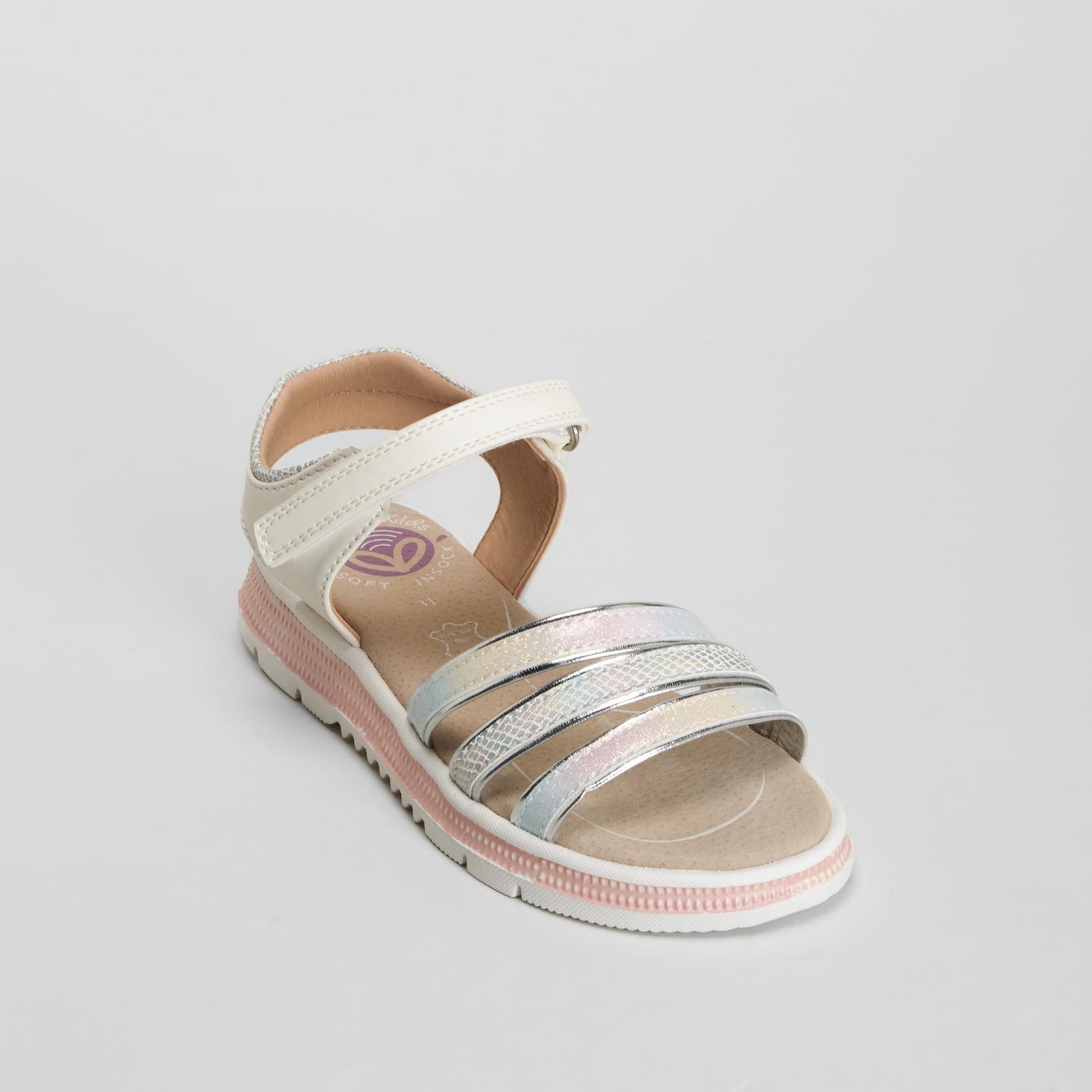 Sandalia tiras plata COMFEET KIDS