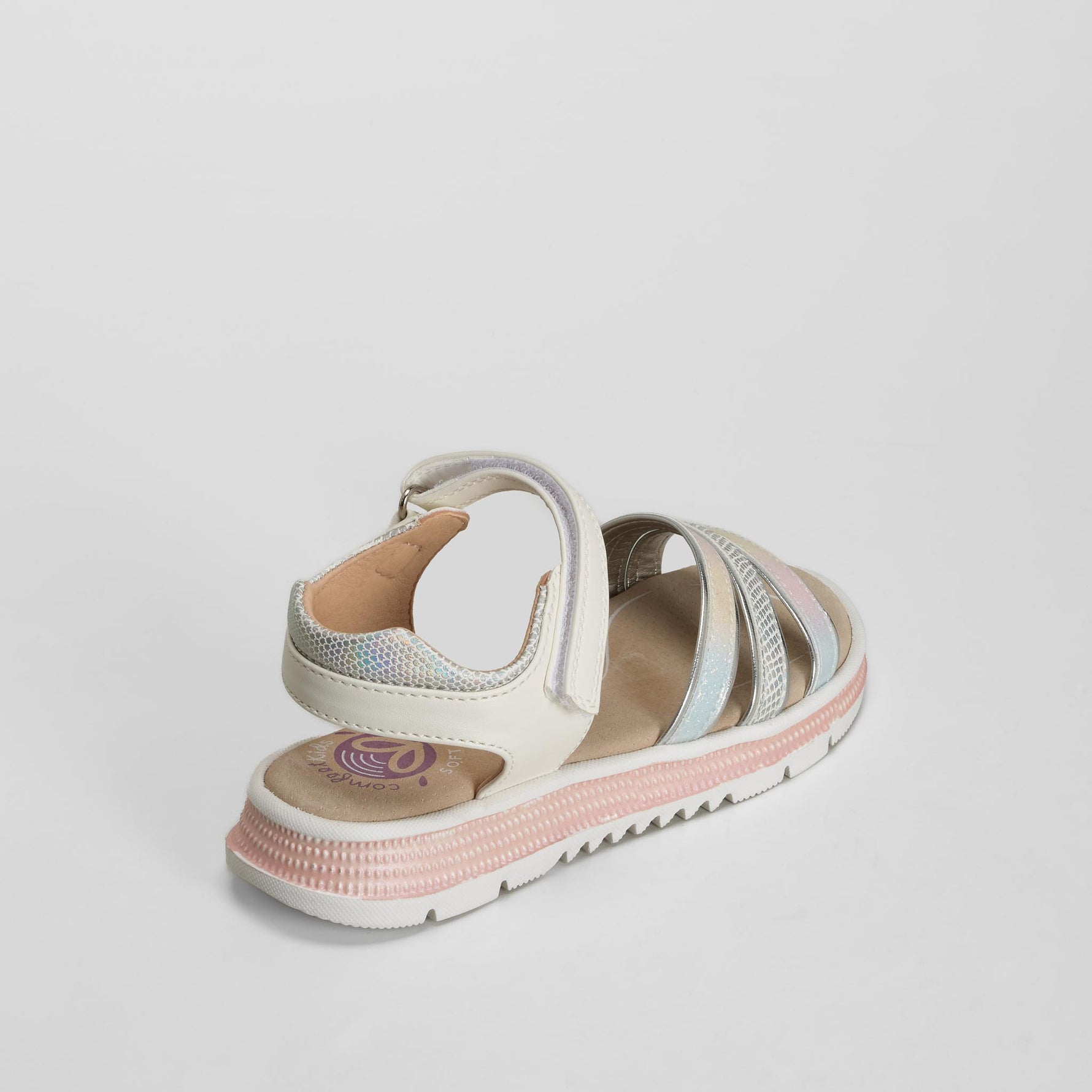 Sandalia tiras plata COMFEET KIDS