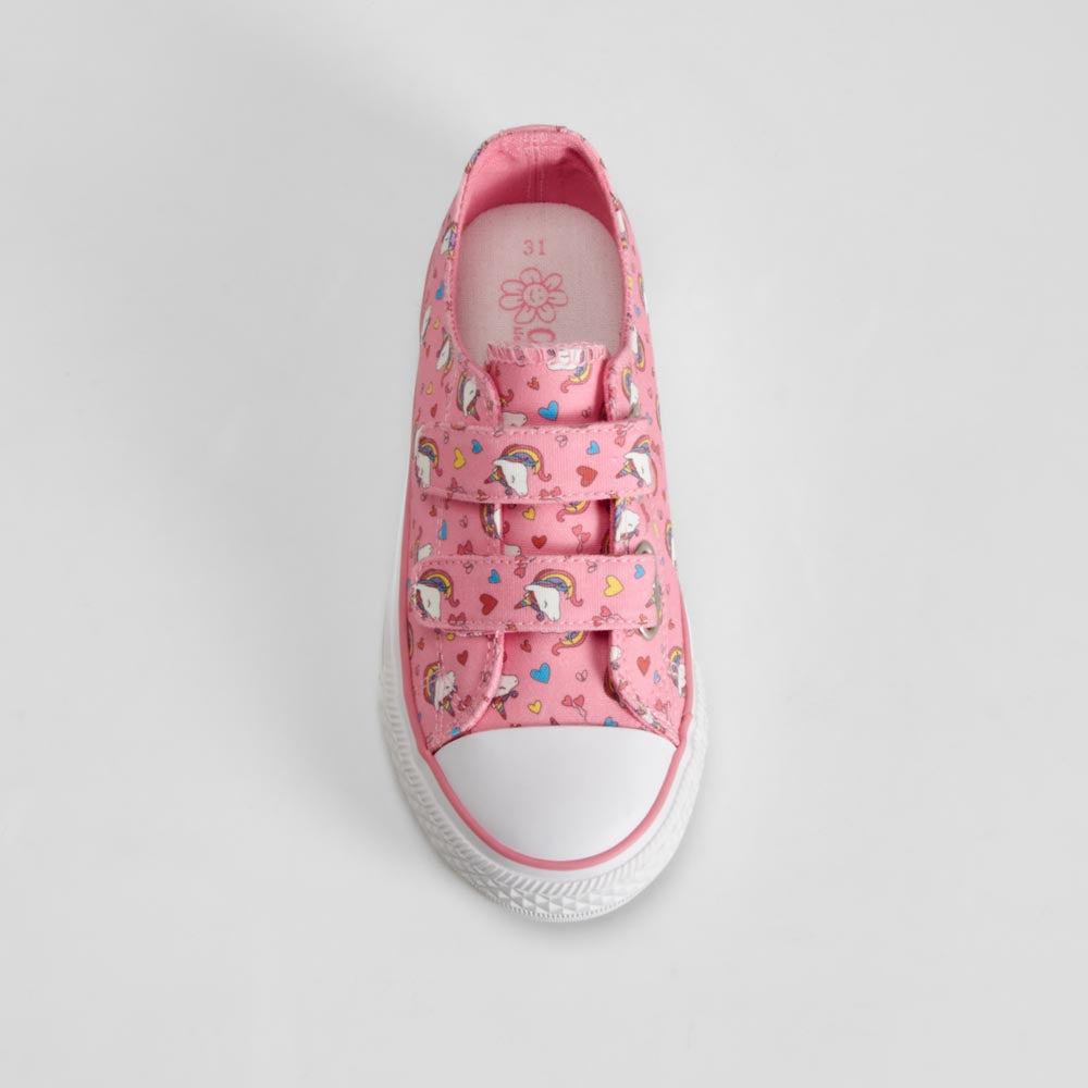 Zapatilla lona unicornios rosa velcro OH GIRL!