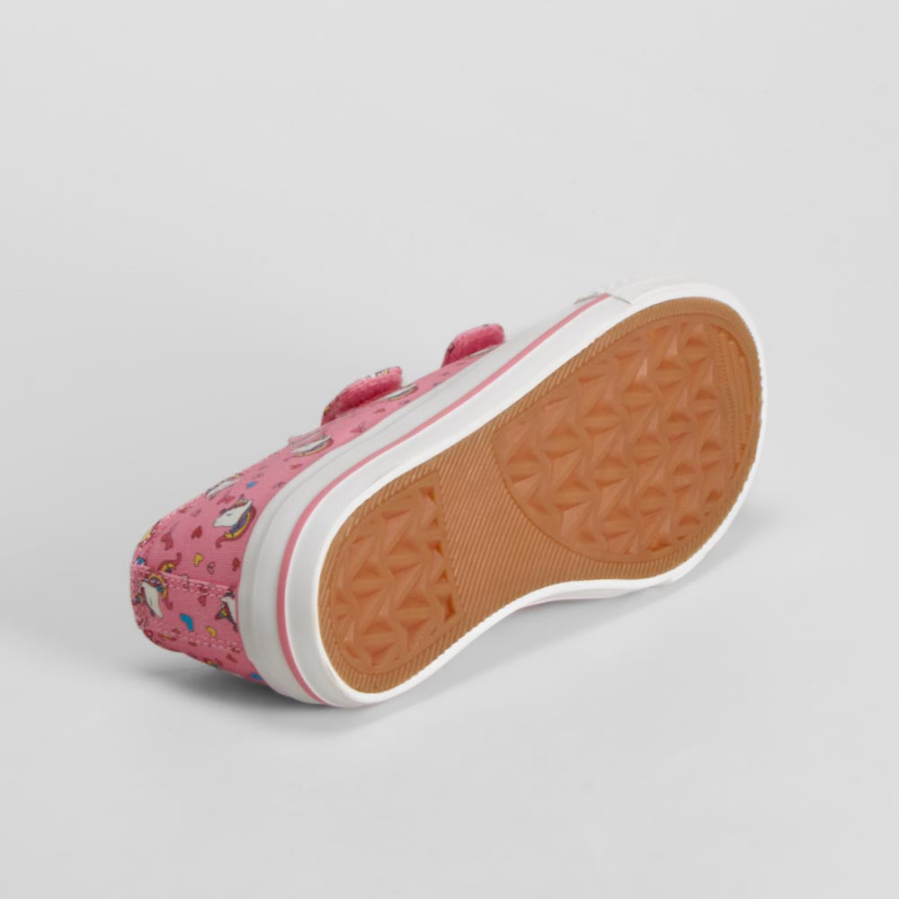 Zapatilla lona unicornios rosa velcro OH GIRL!