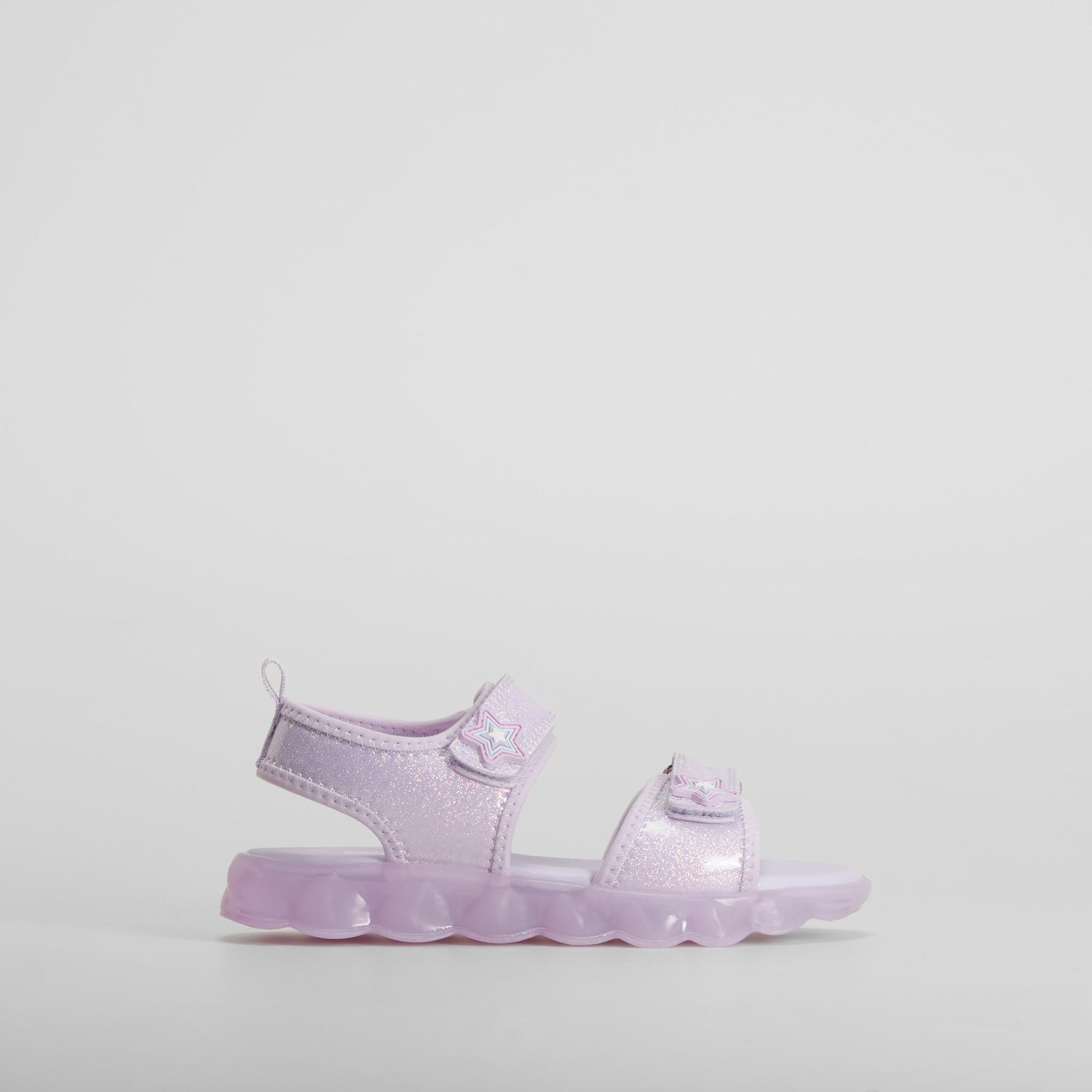Sandalia suela goma luces morada OH GIRL!