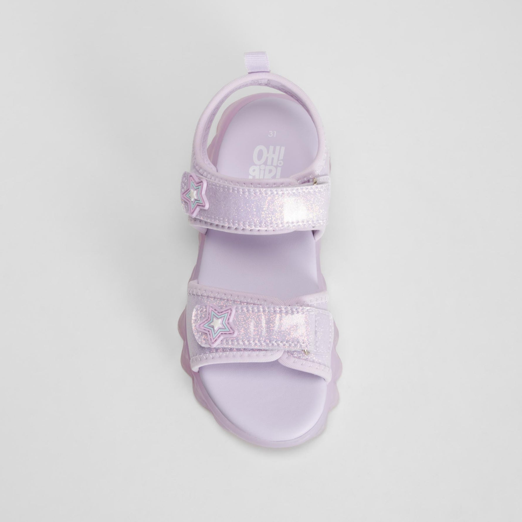 Sandalia suela goma luces morada OH GIRL!
