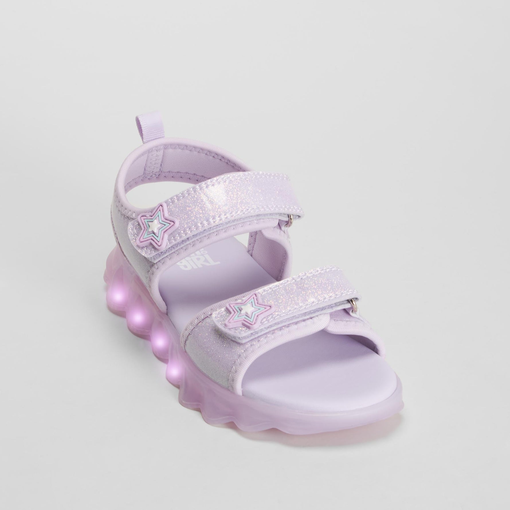 Sandalia suela goma luces morada OH GIRL!