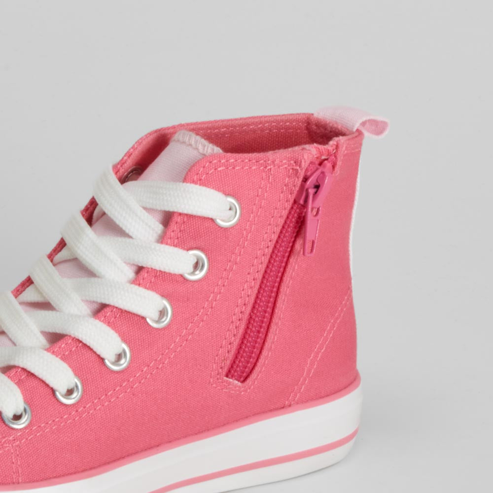 Zapatilla alta rosa con cordones OH GIRL!