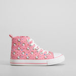 Zapatilla lona alta rosa unicornios OH GIRL!