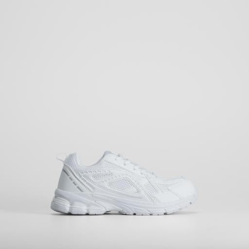 Sneaker chunky metalizada blanca XTI