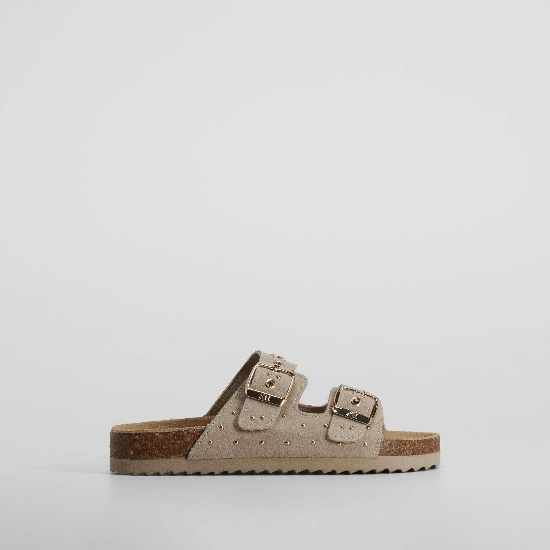 Sandalia bio estrellitas hebillas piel beige XTI