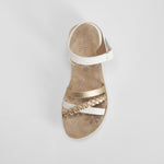 Sandalia tiras trenzadas beige COMFEET