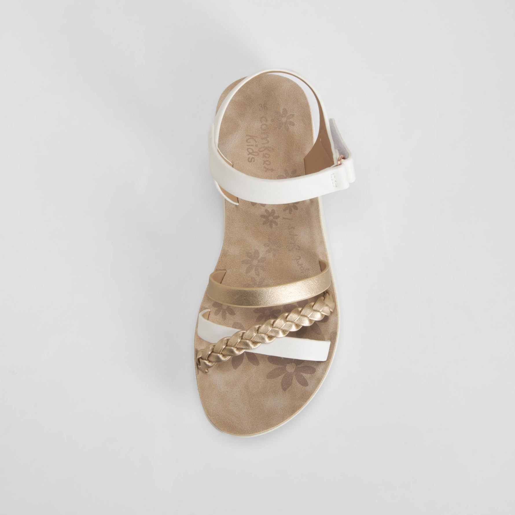 Sandalia tiras trenzadas beige COMFEET