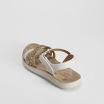 Sandalia tiras trenzadas beige COMFEET