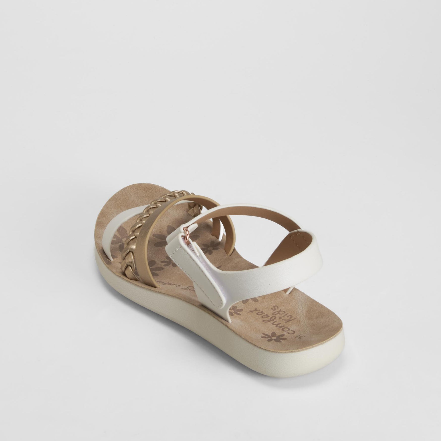 Sandalia tiras trenzadas beige COMFEET