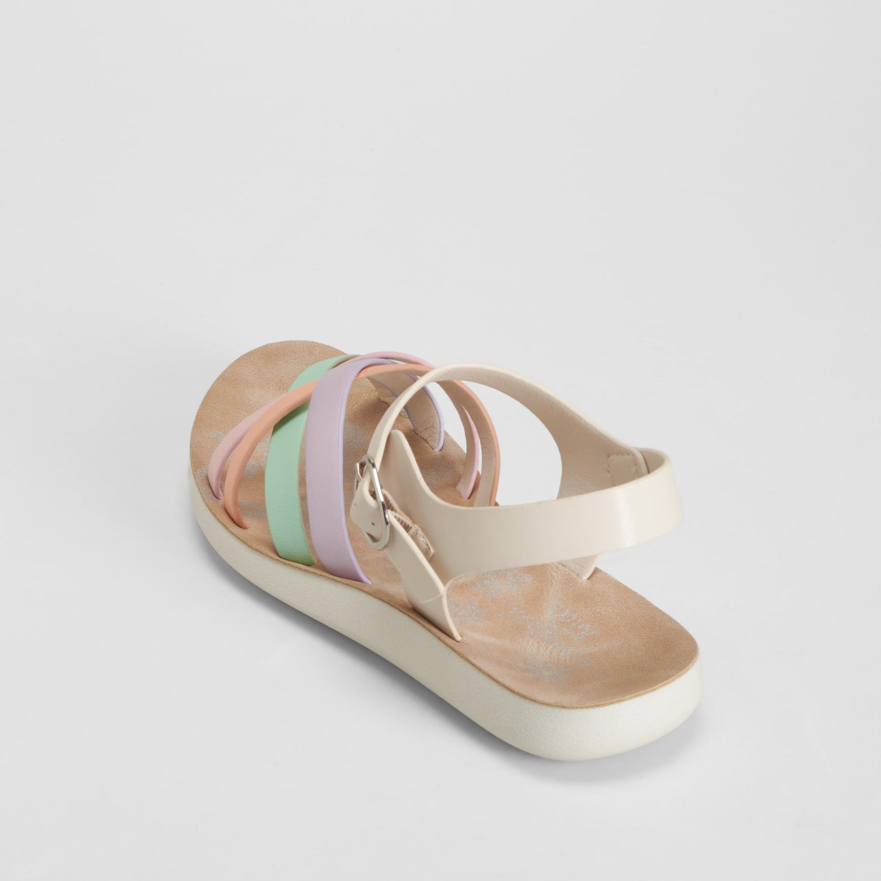 Sandalia multitiras trenzada multicolor COMFEET