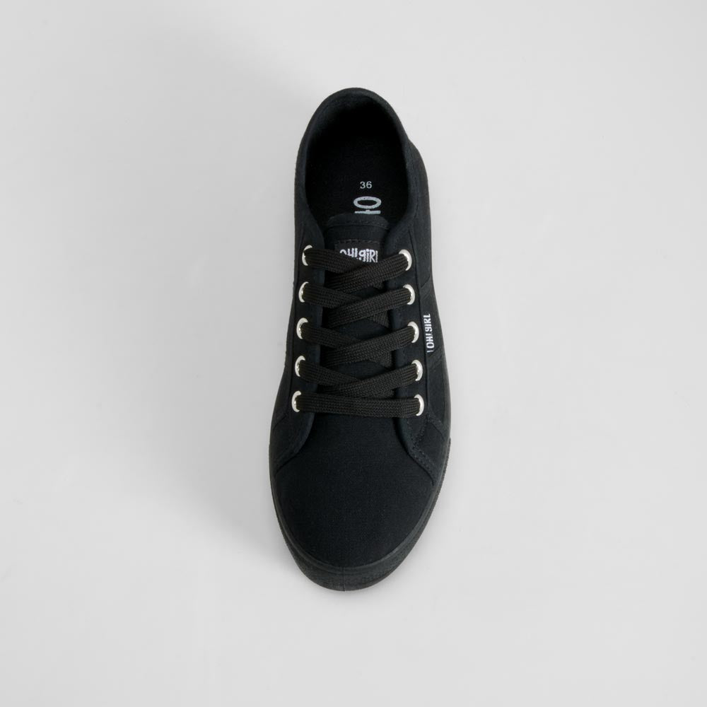 Zapatilla lona negra plataforma casual OH GIRL!