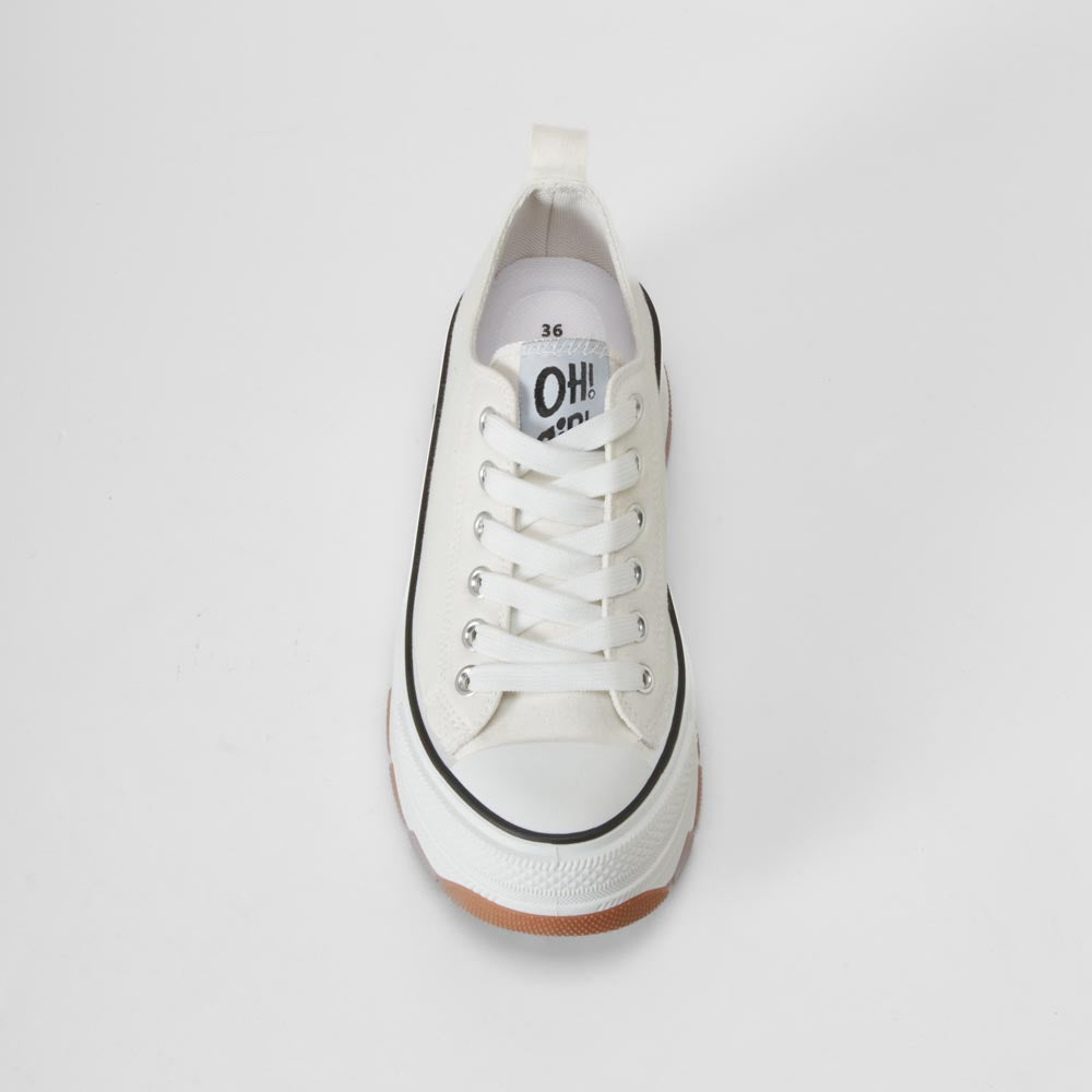 Zapatilla plataforma blanca suela gruesa OH GIRL!