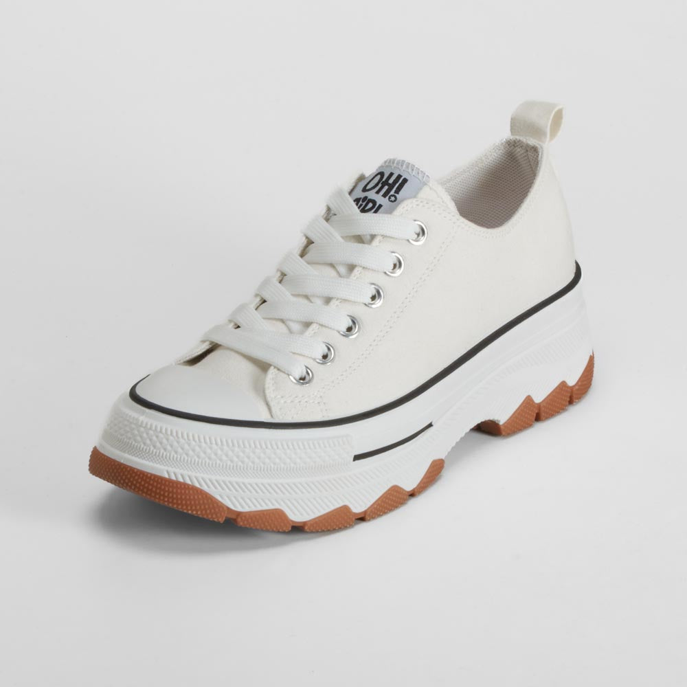 Zapatilla plataforma blanca suela gruesa OH GIRL!