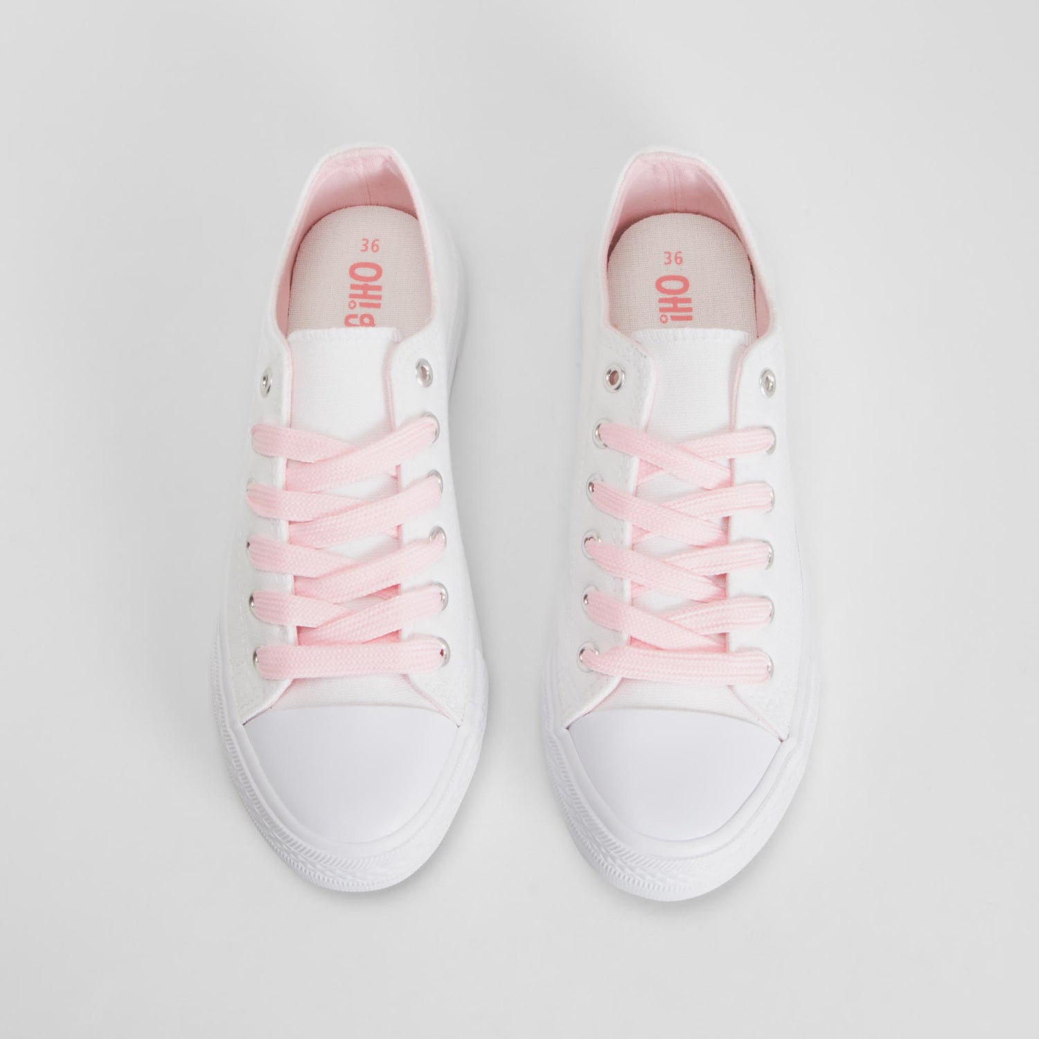Zapatilla lona casual rosa y blanca OH GIRL!