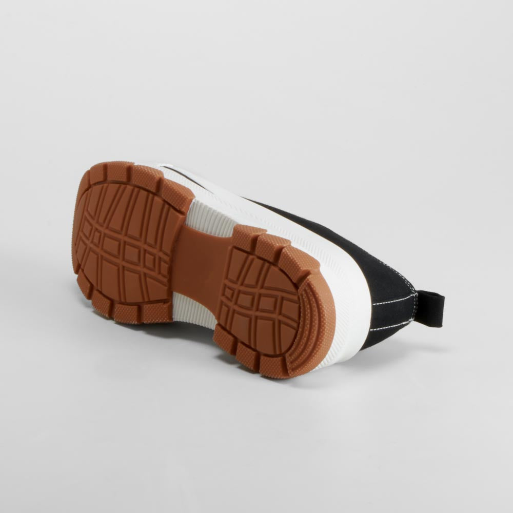 Zapatilla lona dentada negra OH GIRL!