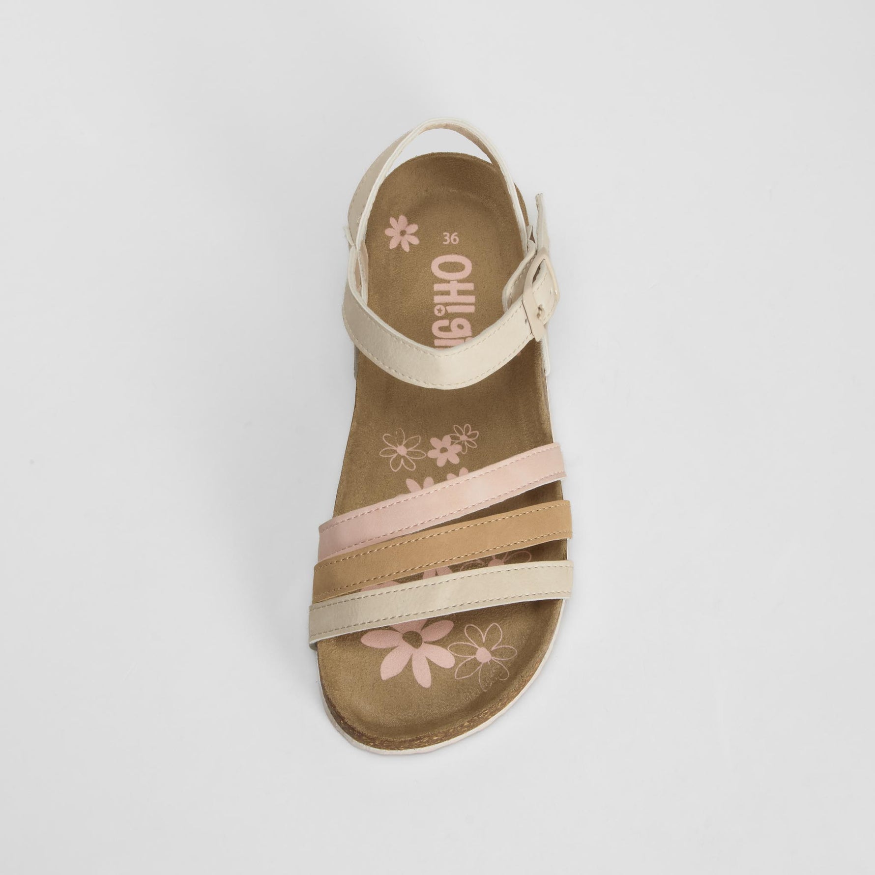 Sandalia bio plana hebilla multicolor OH GIRL!
