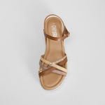 Sandalia plataforma yute tiras multicolor OH GIRL!