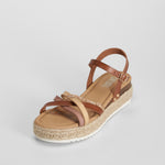 Sandalia plataforma yute tiras multicolor OH GIRL!