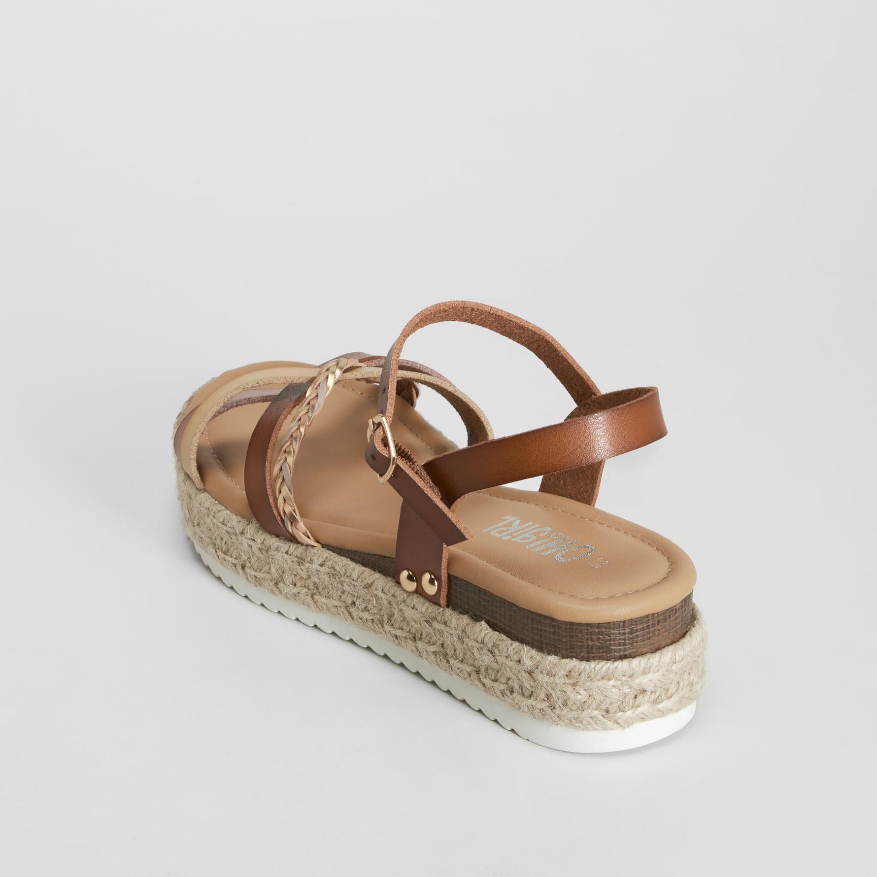 Sandalia plataforma yute tiras multicolor OH GIRL!