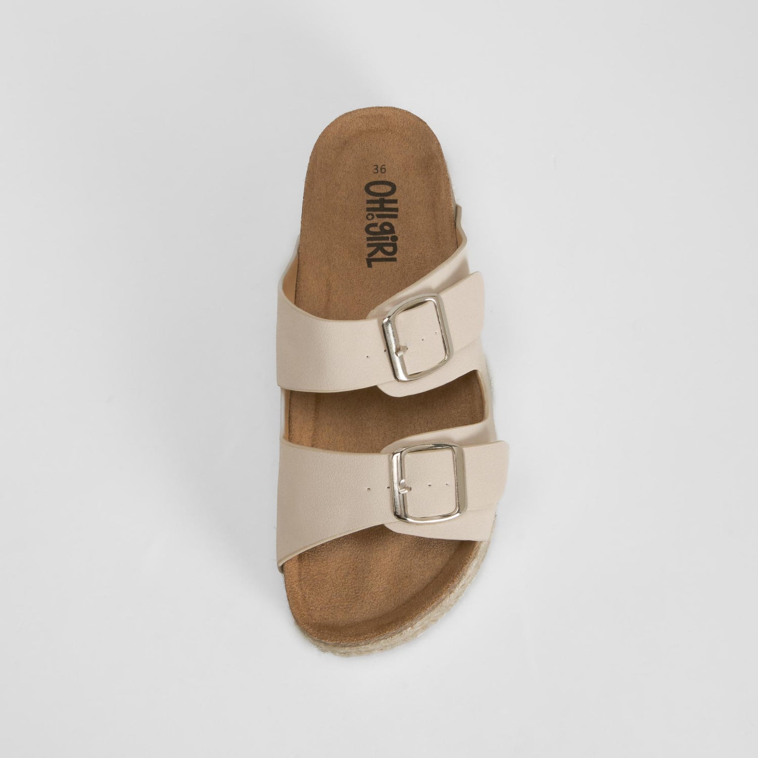 Sandalia bio plataforma hebillas beige OH GIRL!