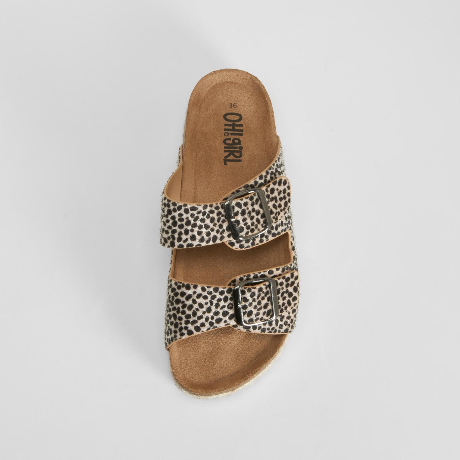 Sandalia bio animal print marrón OH GIRL!