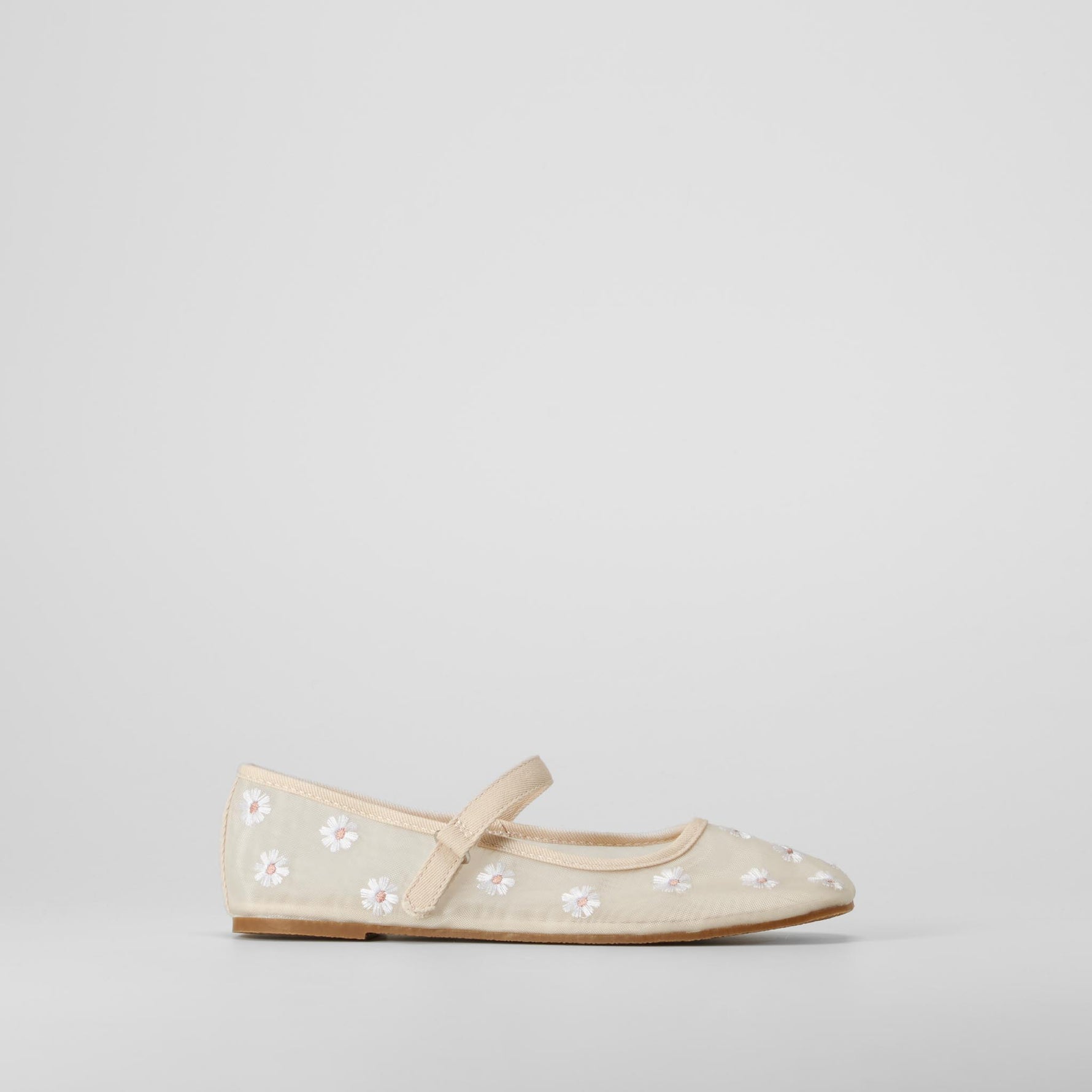 Bailarina con flores y correa beige OH GIRL!