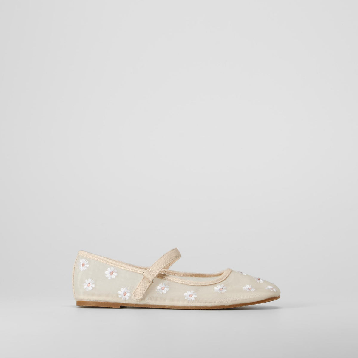 Bailarina con flores y correa beige OH GIRL!