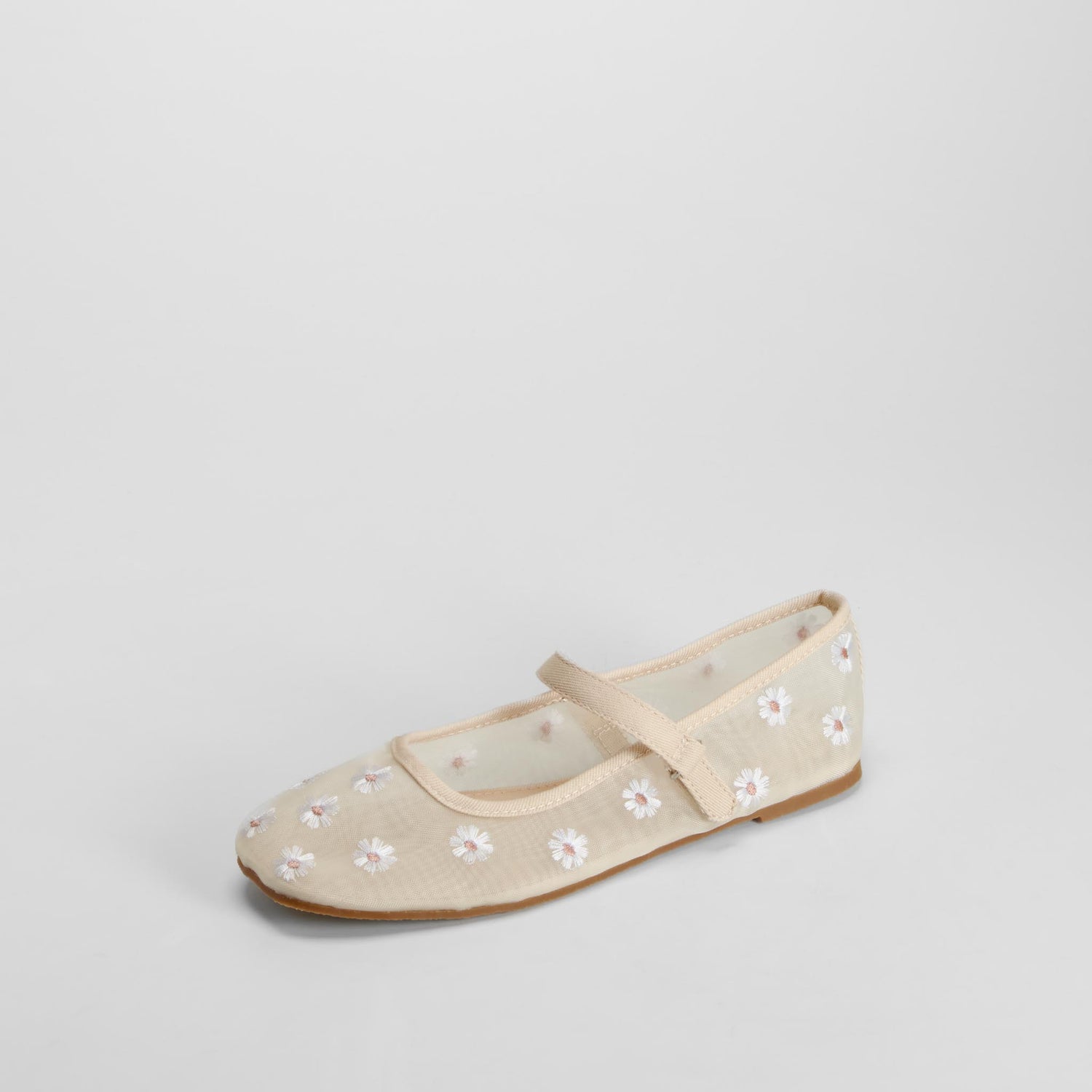 Bailarina con flores y correa beige OH GIRL!