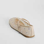 Bailarina con flores y correa beige OH GIRL!